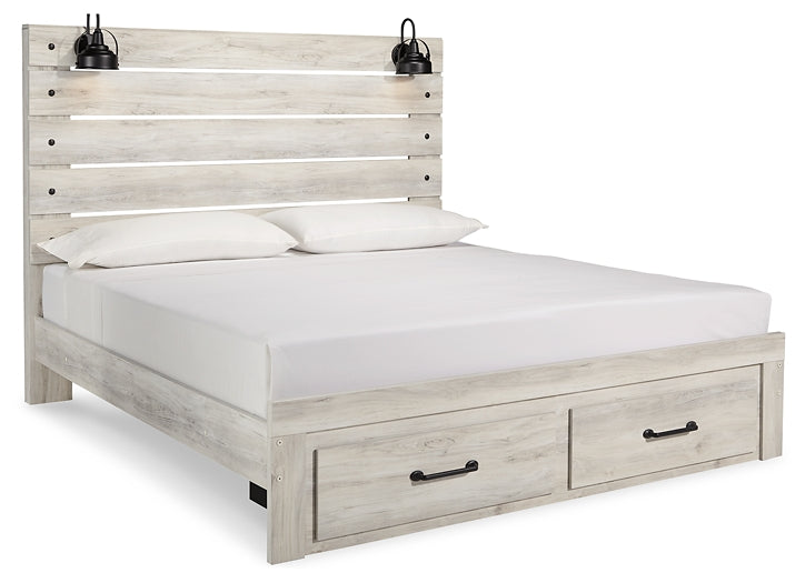 Cambeck  Panel Bed With 2 Storage Drawers