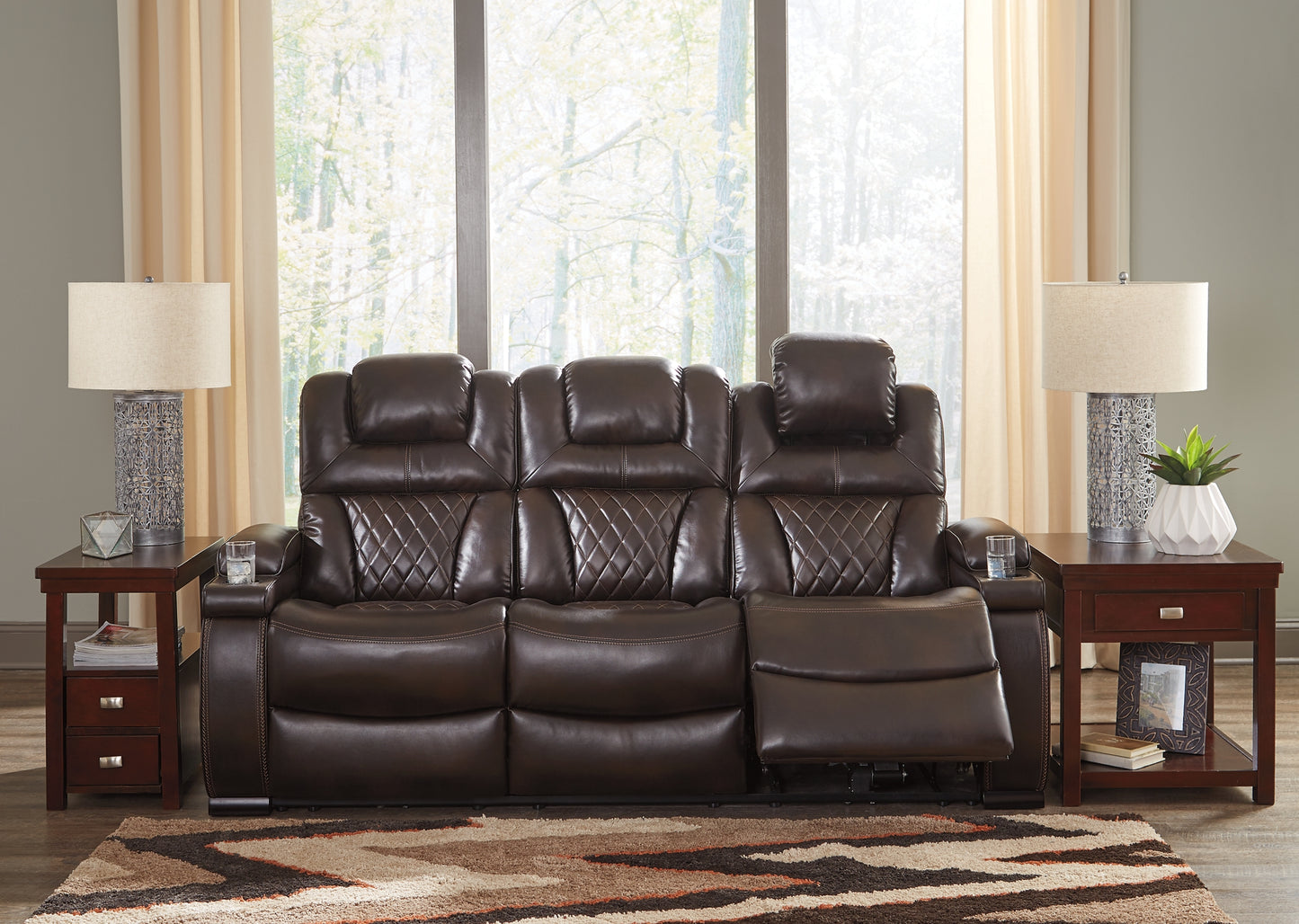 Warnerton PWR REC Sofa with ADJ Headrest