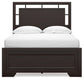 Covetown Full Panel Bed with Mirrored Dresser and 2 Nightstands