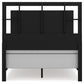 Covetown Full Panel Bed with Mirrored Dresser and 2 Nightstands