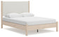 Cadmori Queen Upholstered Panel Bed with Mirrored Dresser, Chest and 2 Nightstands