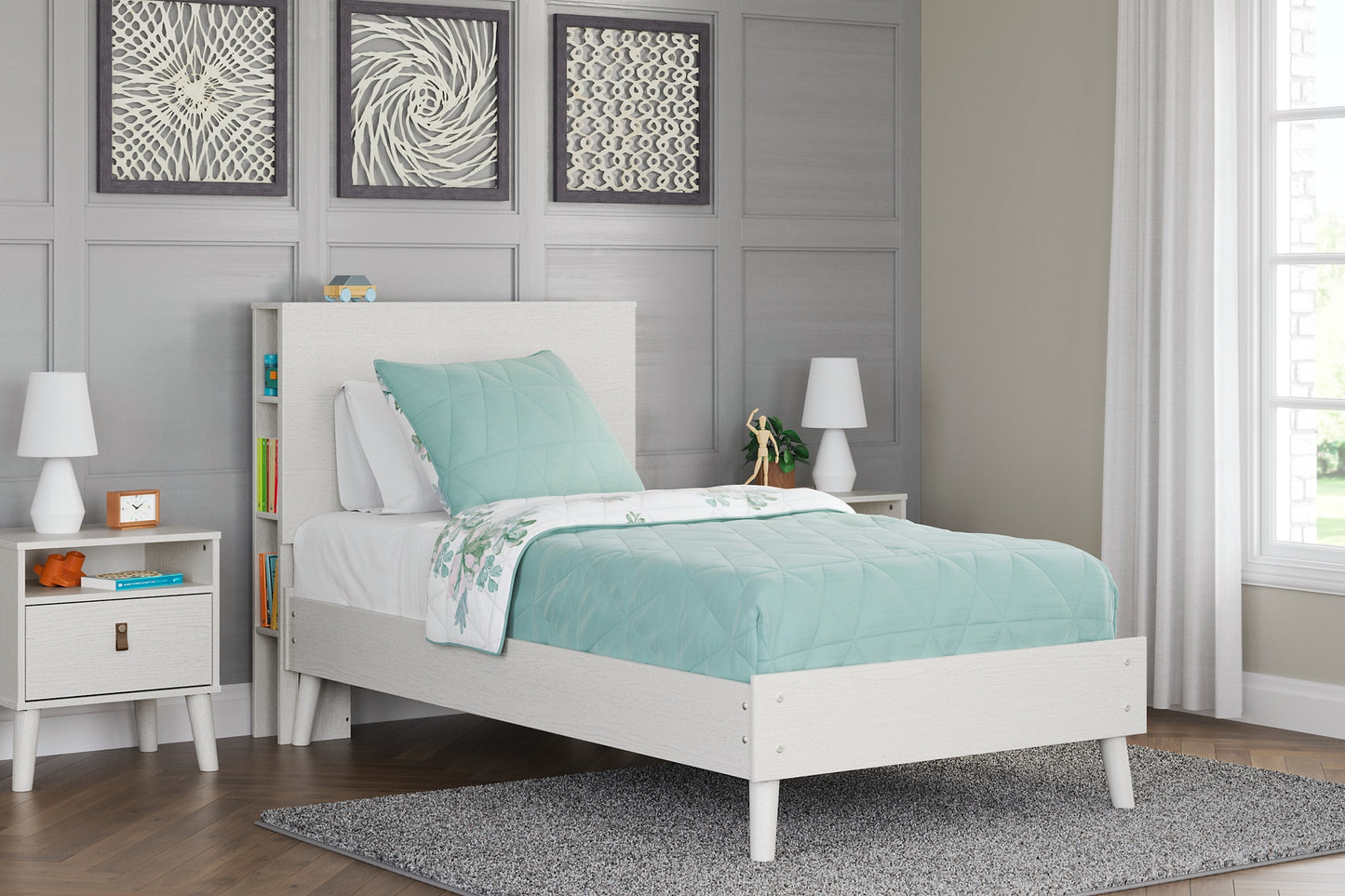 Aprilyn Twin Bookcase Bed with Dresser